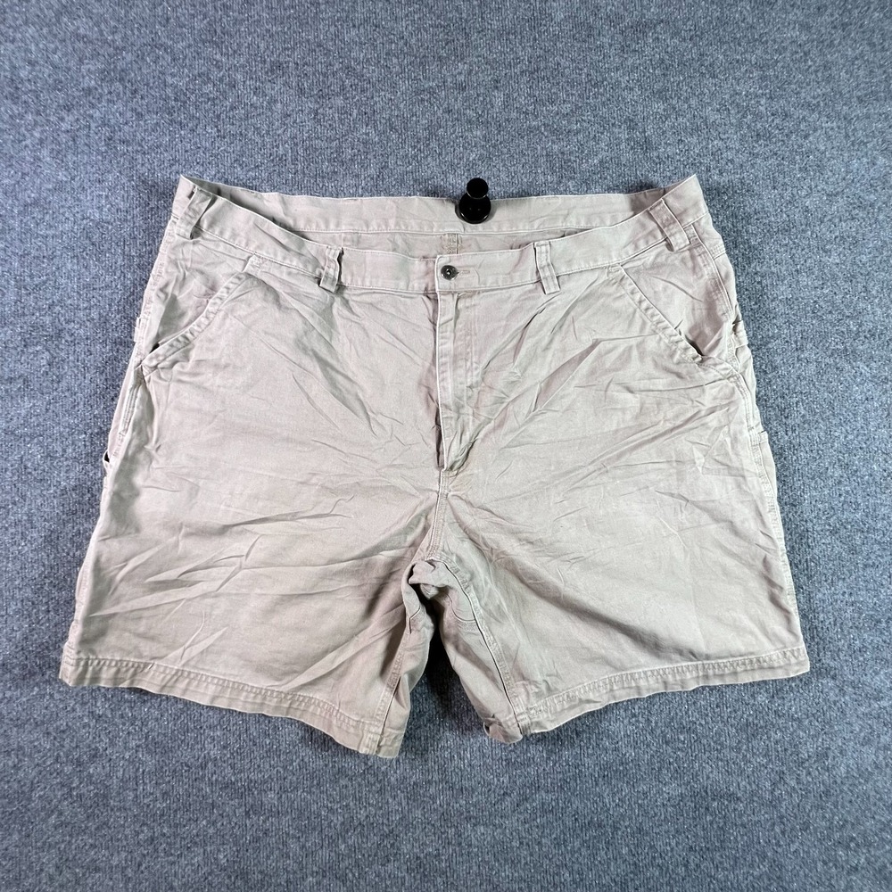 Duluth Cargo Shorts Mens 48 Gray Cotton Carpenter Workwear Utility Travel Summer
